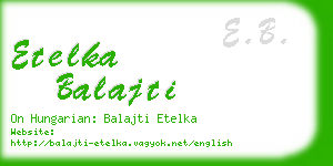 etelka balajti business card